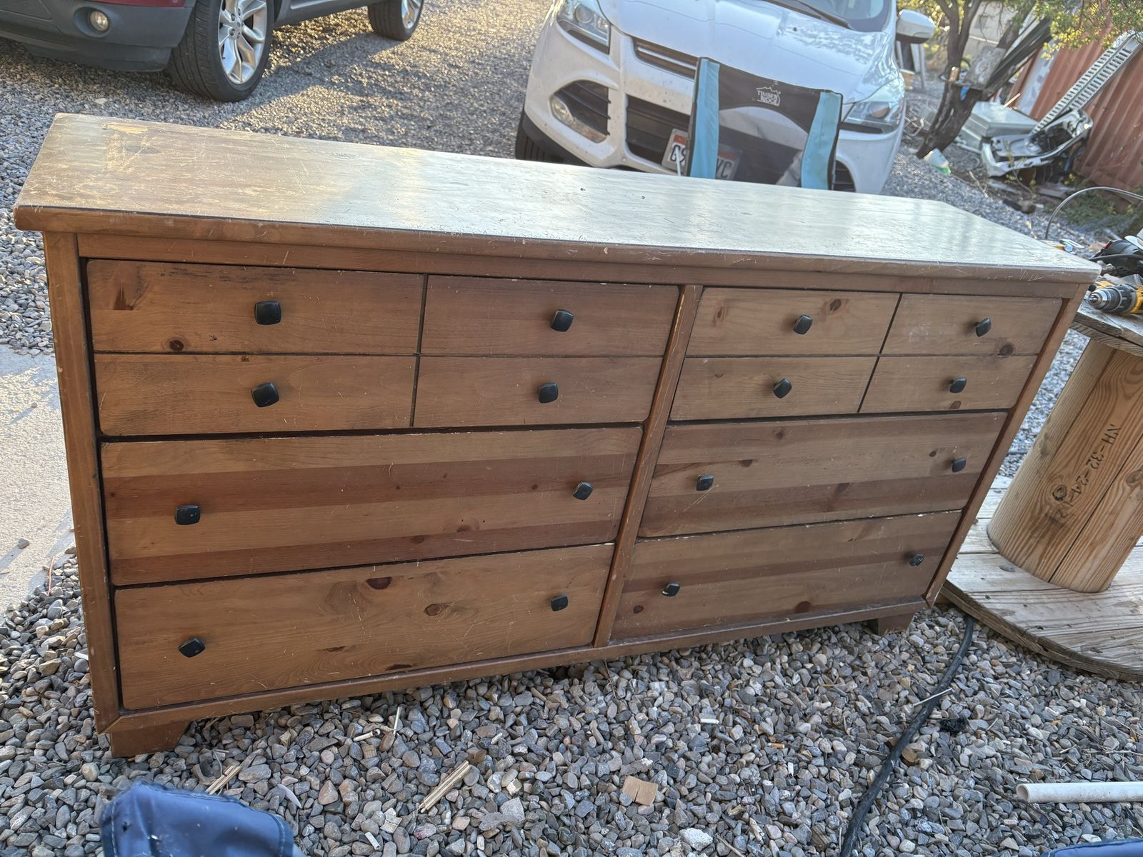 Real wood dresser
