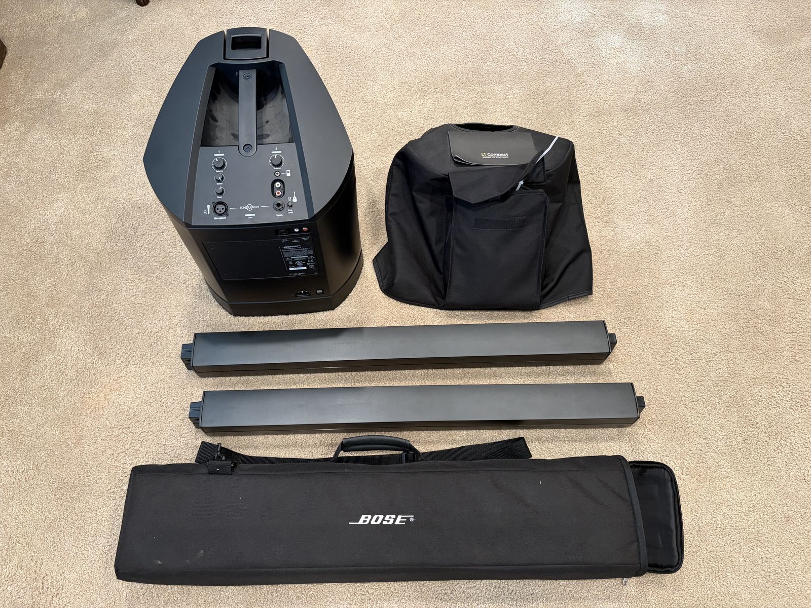 Bose L1 Compact Portable PA System with Carry Bags - Excellent Condition