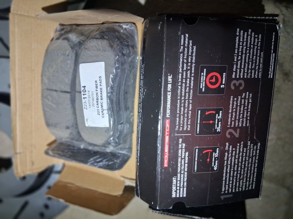 tiburon front drilled and slotted rotors