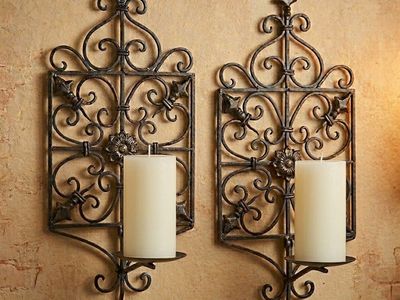 Pair of Gothic Candle Holders