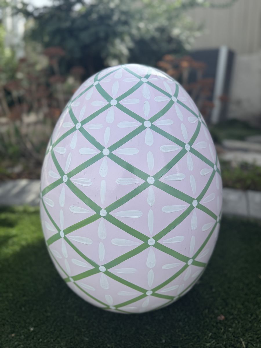Oversized Decorative Garden Cerami Easter Egg