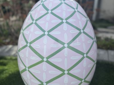 Oversized Decorative Garden Cerami Easter Egg