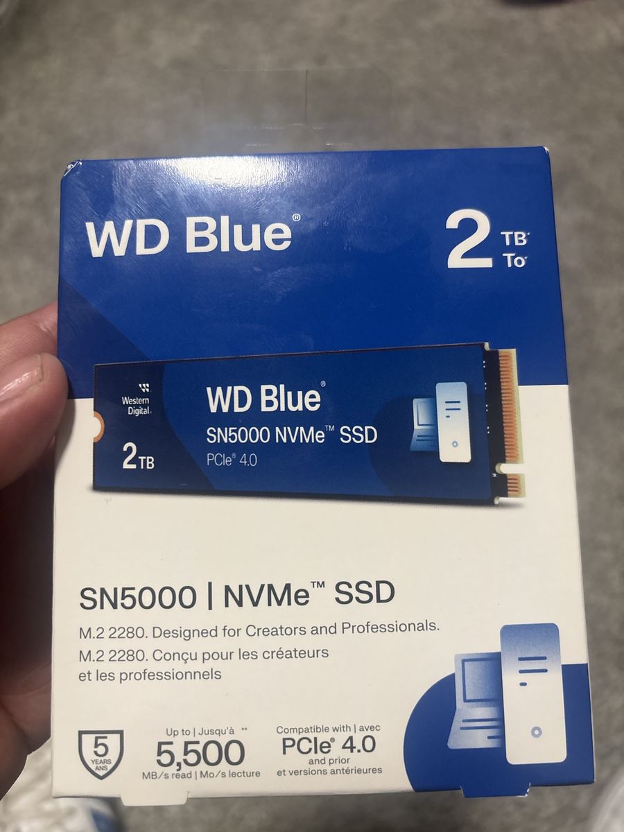 WD Blue SN 5000 NVMe SSD 2TB