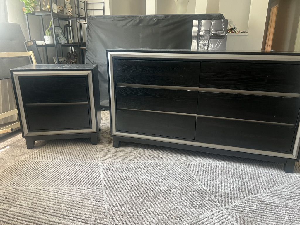 Black Dresser And Nightstand