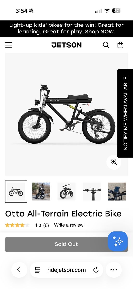 Jetson Otto All-Terrain Electric Bike - Black