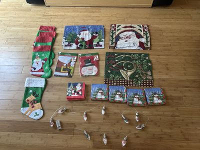 Lot of Christmas decorations