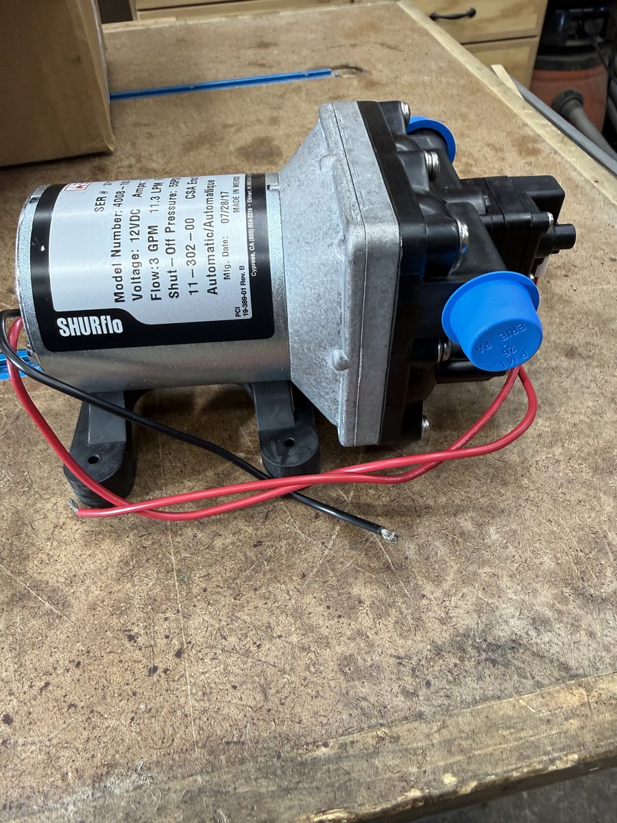 SHURFLO 4008-101-E65 Revolution 12V 3 GPM Automatic RV Water Pump & 255-323 In-Line Strainer