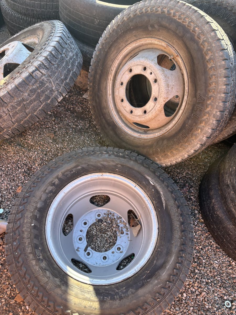 LT235/80R17 Truck Tires On 8-Lug Steel Wheels -Set