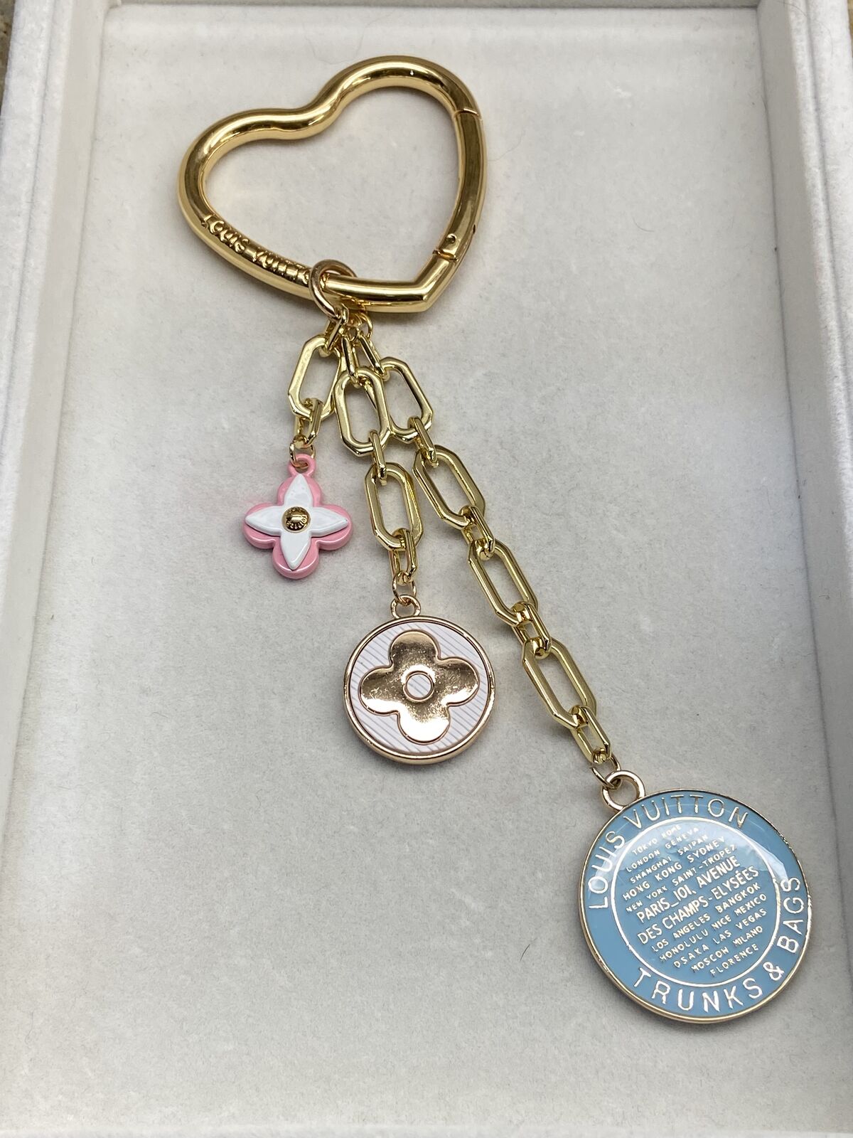 Blue Trunks and Bags Keychain Bag Charm