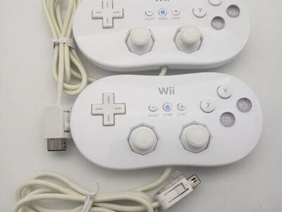 Nintendo Wii Classic Controllers Lot Of 2