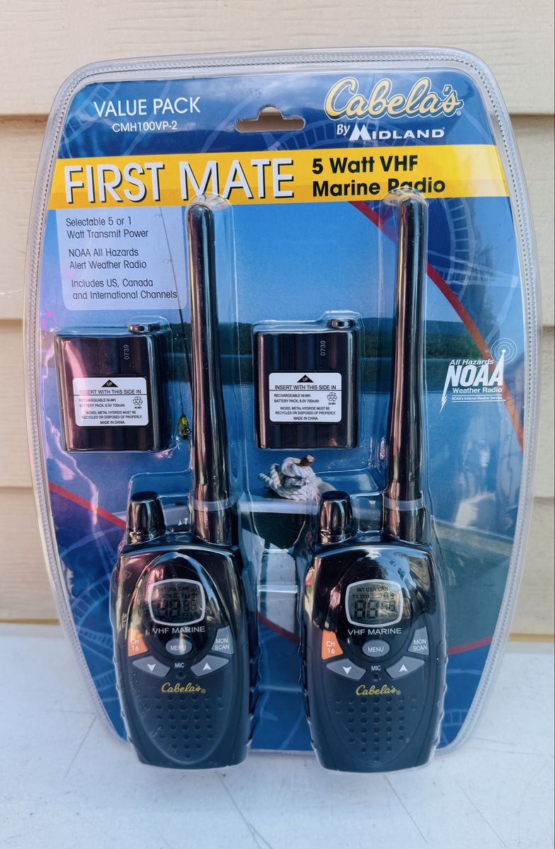 Cabela’s by Midland First Mate VHF Marine Radios – NEW SEALED – $125
