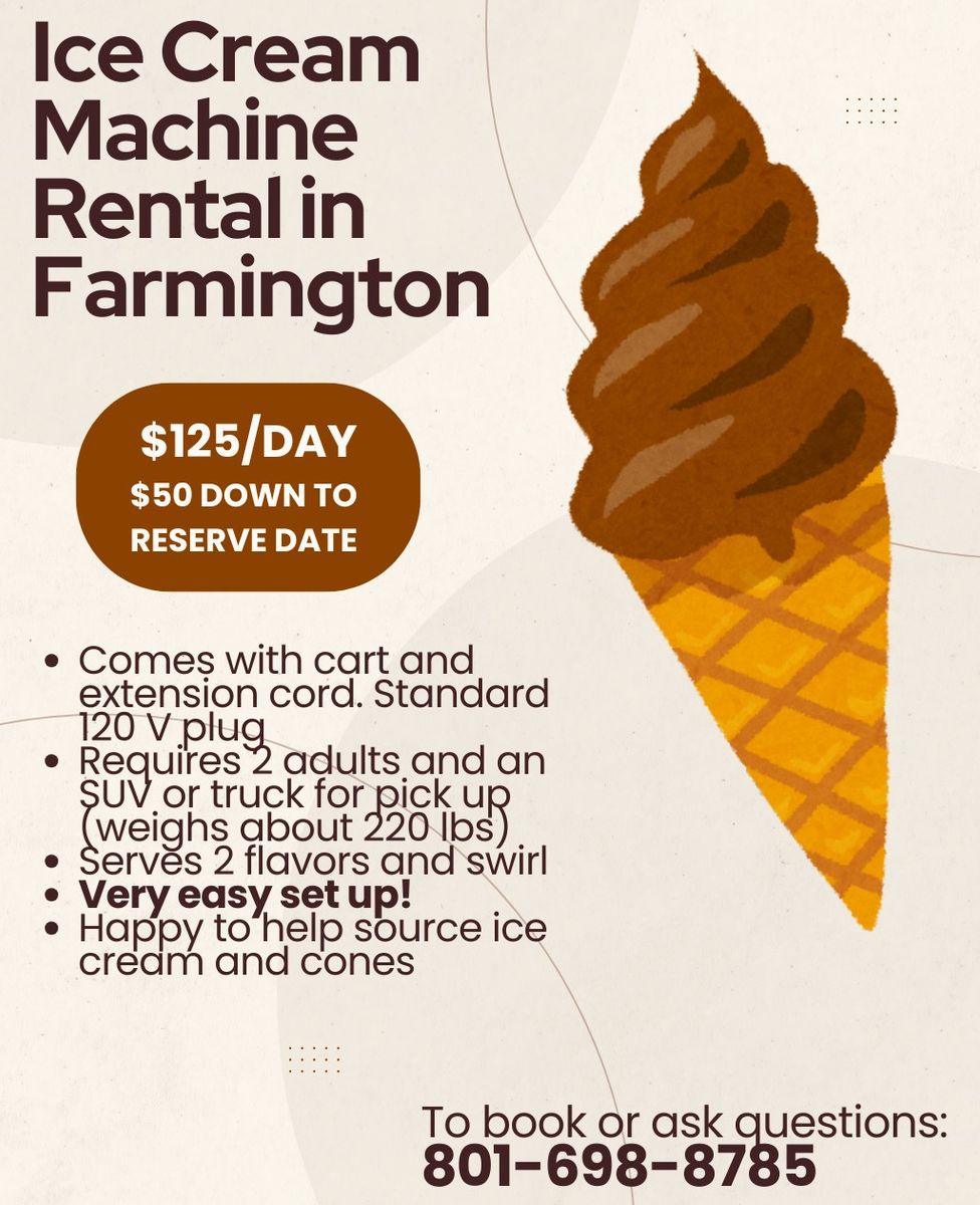 Ice cream machine rental