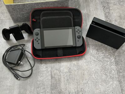 Nintendo Switch Console v2, Black Joy-Cons with Dock, Charger & Case