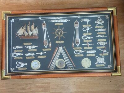 Vintage nautical shadow box