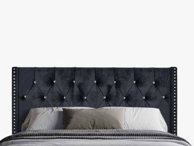 CALIFORNIA KING BED BLACK NO MATTRESS