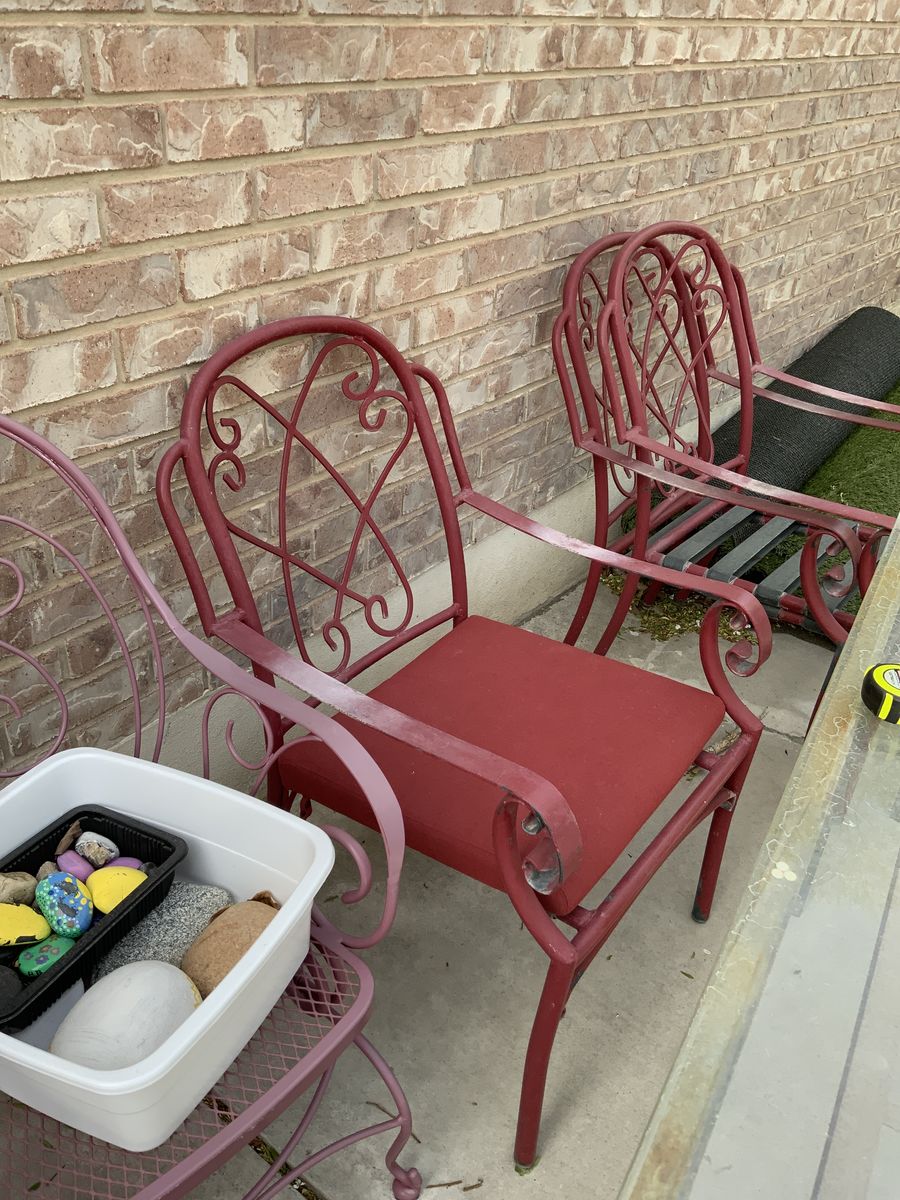 Patio Chairs painted Metal