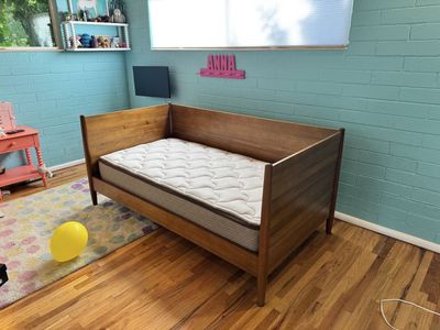 Wooden Daybed Frame with Mattress - Twin Size, Very GoodCondition, from West Elm