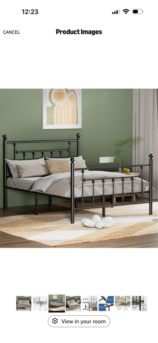 Queen size platform bed frame