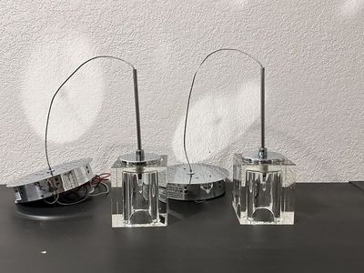 Clear Glass Pendant Lights Set Of 2