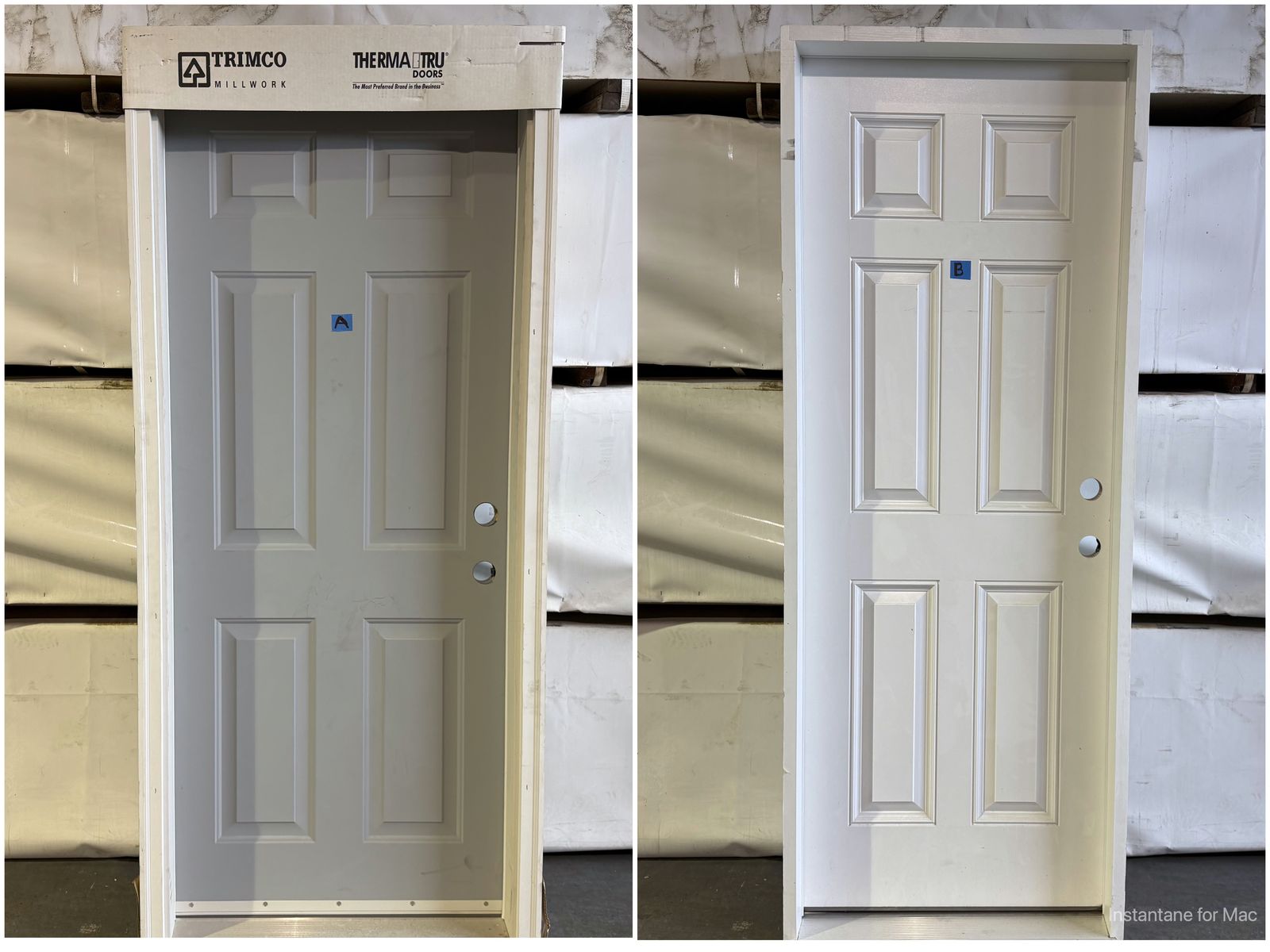 Save Over 50%! New Pre-Hung 6 Panel Exterior Doors - Double Bored Slab, Frame, Hinges & Threshold Included - Priced Individually