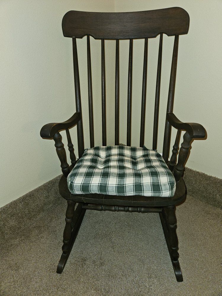 Dark Wood Rocking Chair