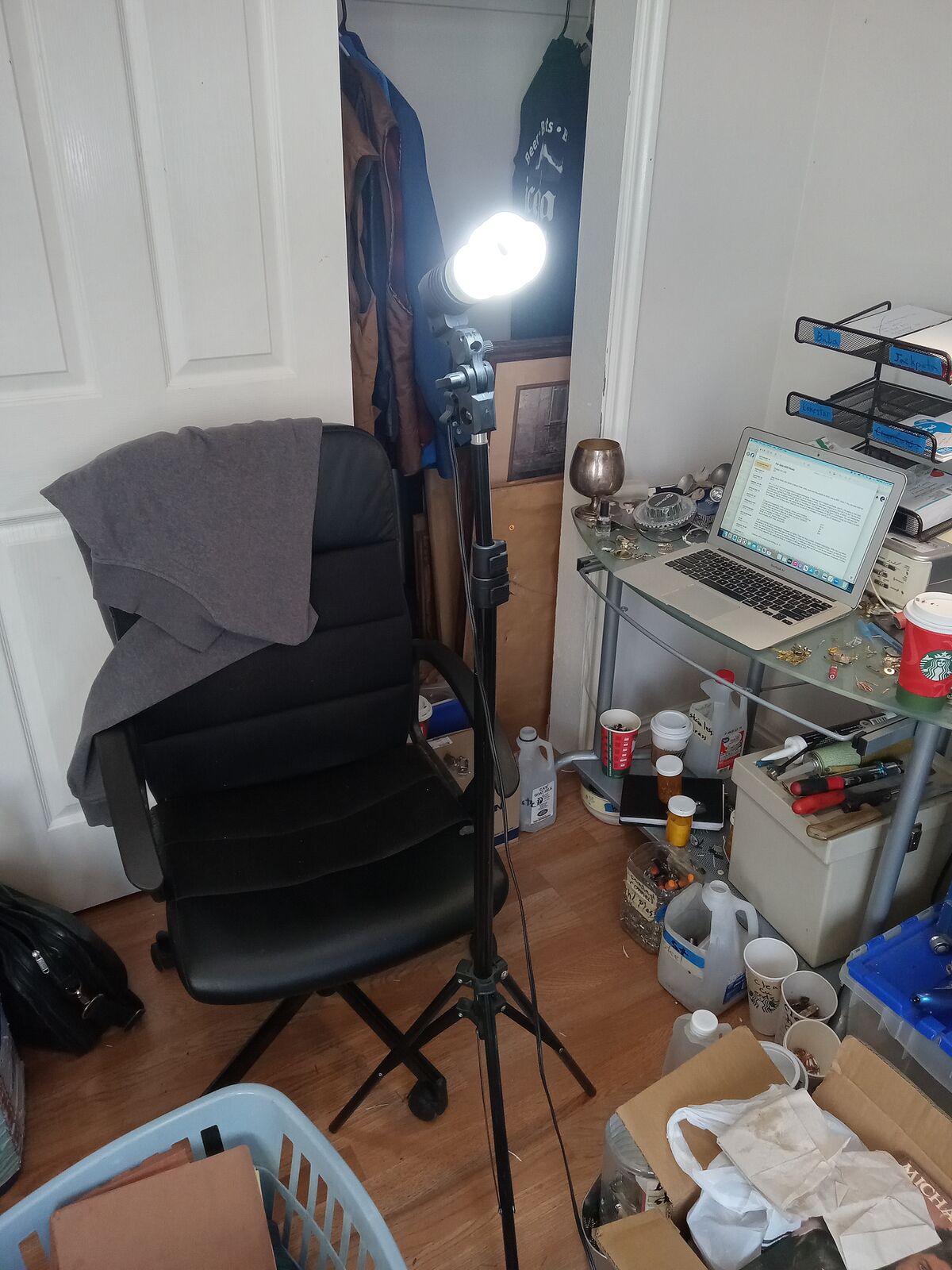 Must go. Used Neewer black, light stand. Extends 8 feet. Solid, works just fine