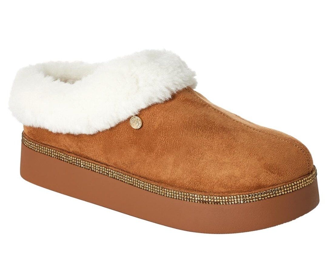 NEW Joy Glamorous Cozy Slippers w/Orthotic Insole