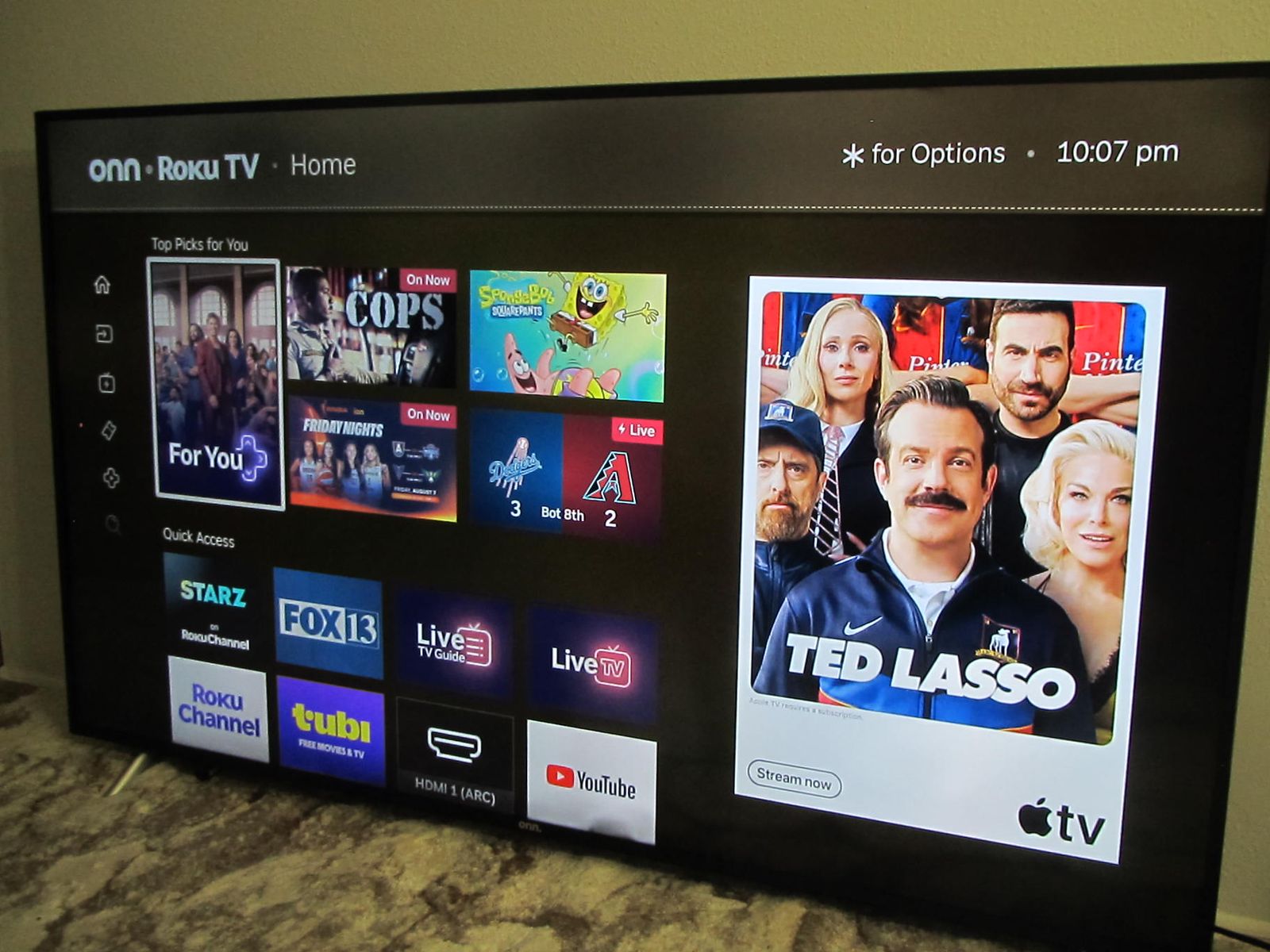 65" ONN ROKU 4K UHD tv