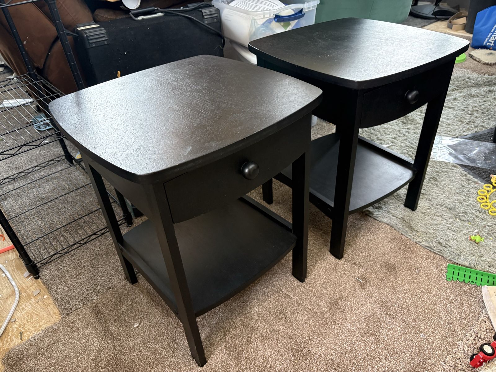 Black End Tables pair