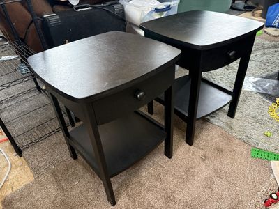 Black End Tables pair