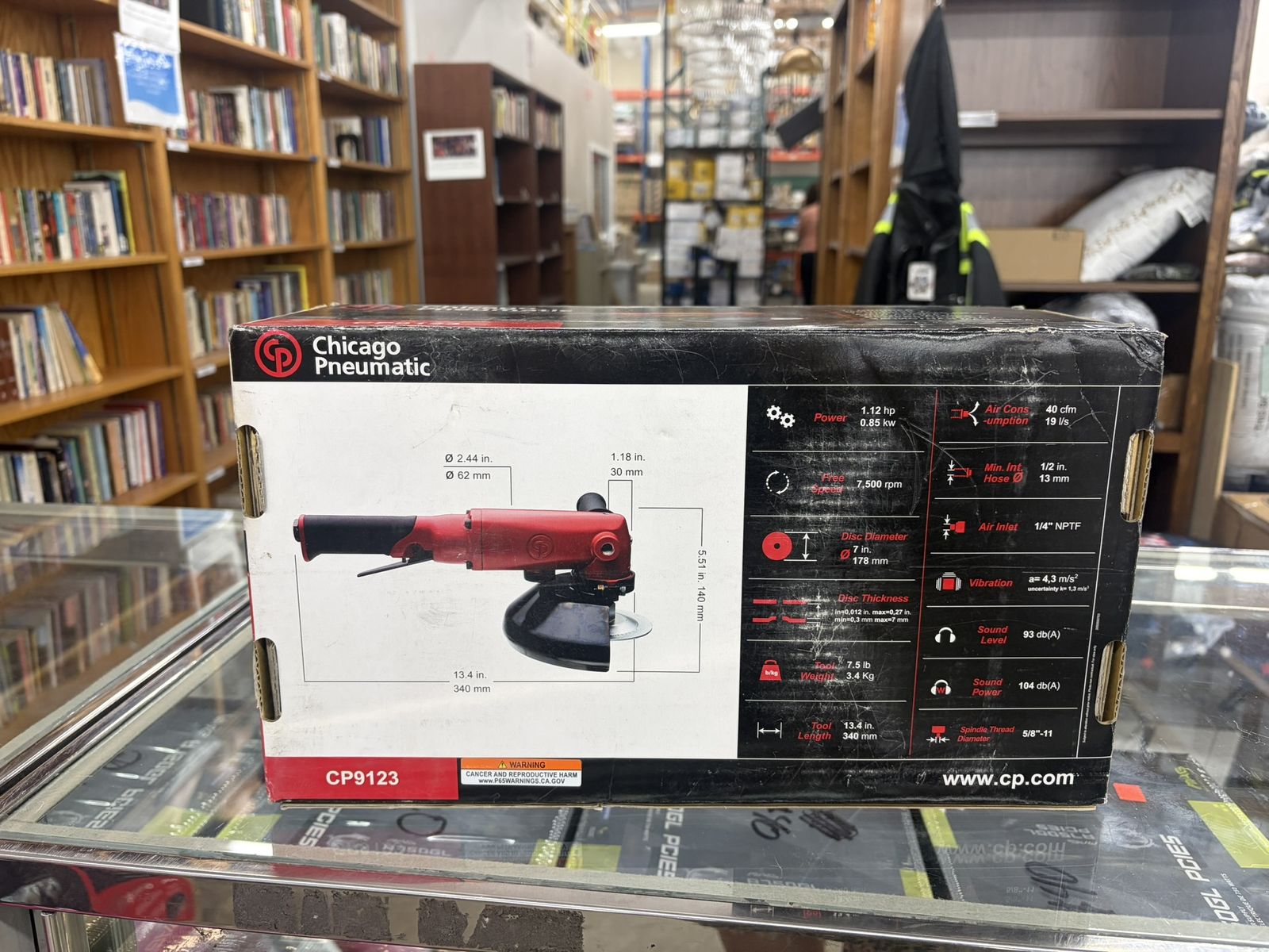 Chicago Pneumatic CP9123 7" Pneumatic Angle Grinder