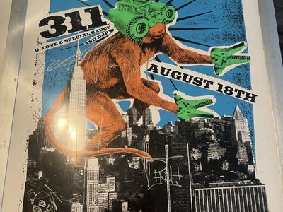 Signed 311 concert poster. Limited edition