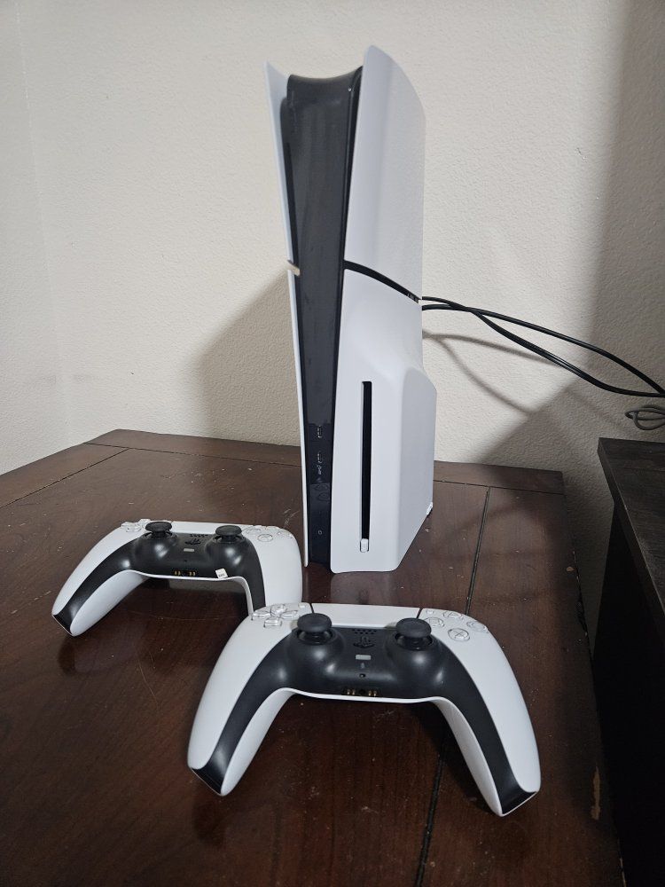 Sony PlayStation 5 Console (Disc Version) with 2 DualSense Controllers