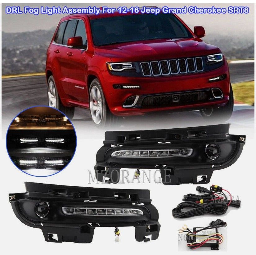 Brand New - Jeep Grand Cherokee SRT8 2012-2016 DRL Daytime Running Fog Light Lamp + Cover