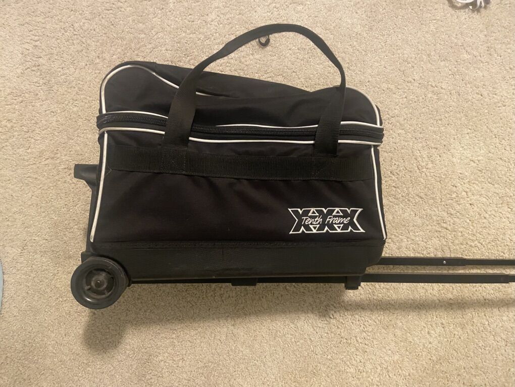 Tenth Frame 2-Ball Roller Bowling Bag - Black/Grey