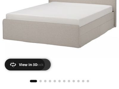 Ikea Queen Upholstered Bed with drawers -NEED GONE