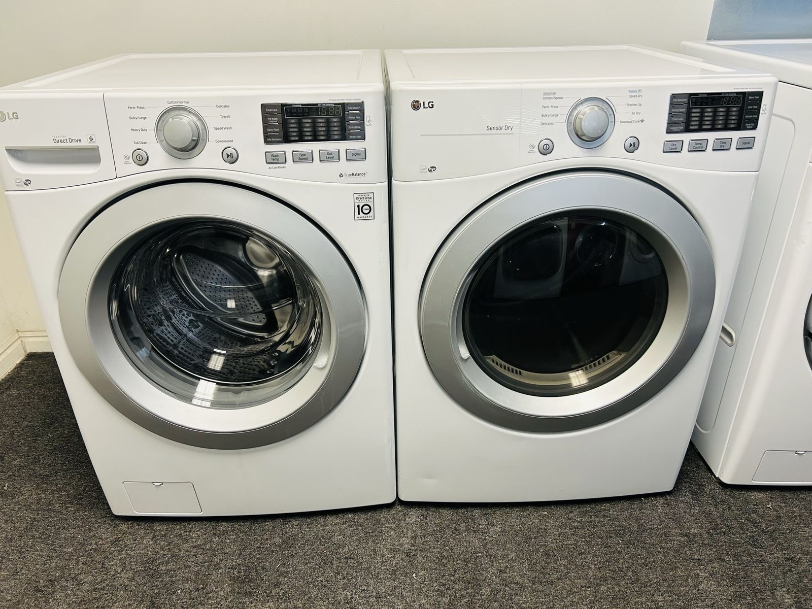 Lg stackable or side by side washer and dryer set 