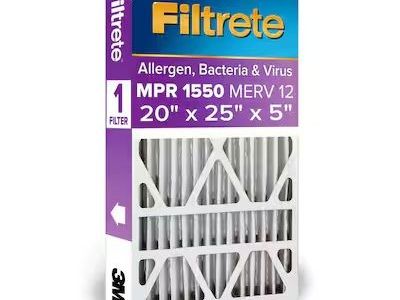 3M Filtrete MPR 1550 MERV 12 Deep Pleat Filters #38994