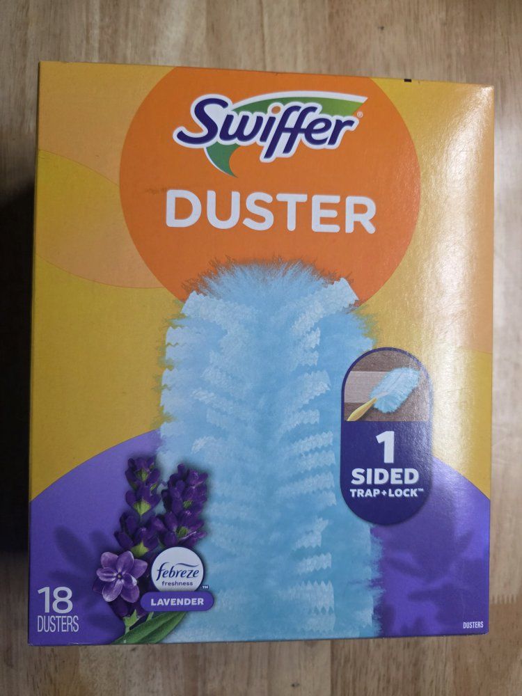 Swiffer Duster Febreze Lavender Scented Dusting Refills - 18 Count, 1-Sided Trap + Lock