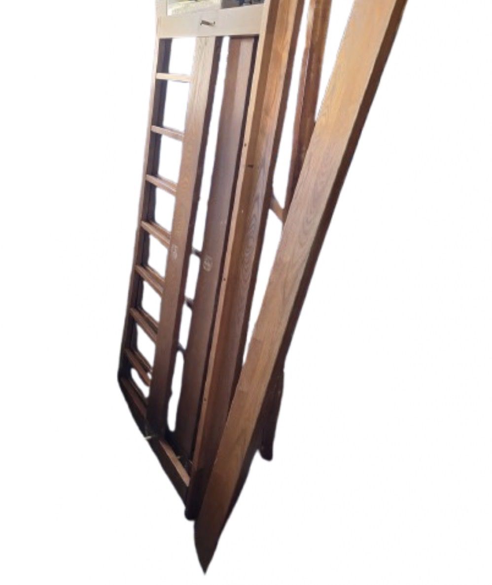 Wooden Bed Frame with Headboard & Mattress