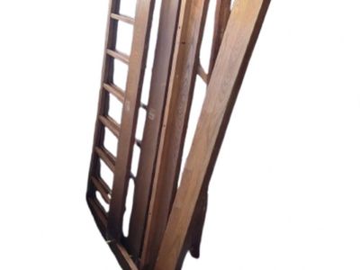 Wooden Bed Frame with Headboard & Mattress