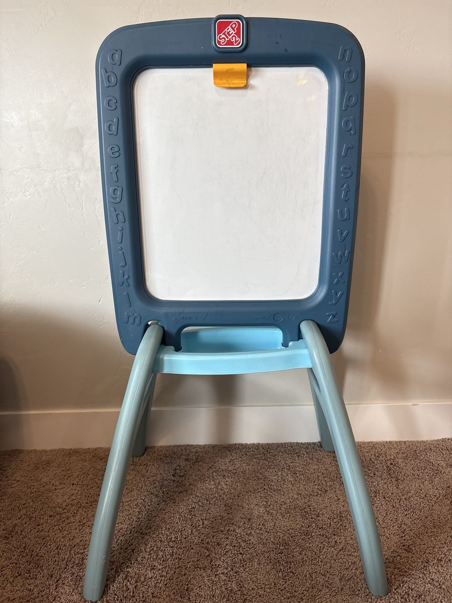 Step2 Easel Art Desk Double-Sided Chalkboard & Dry Erase Board for Kids
