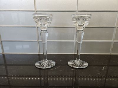 Waterford Crystal Overture Conefoot Candlesticks
