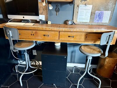 Old Science/ Chemistry School Cabinet Top