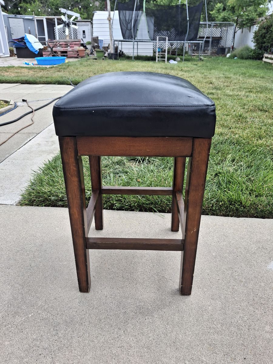 Leather stool from Pier 1 Imports