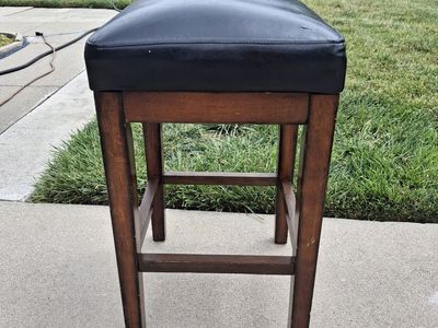 Leather stool from Pier 1 Imports