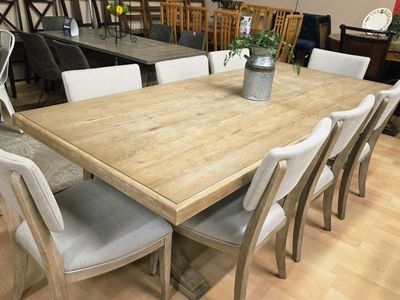 🪑Mercer 9-Piece 90"-108" Dining Table Set