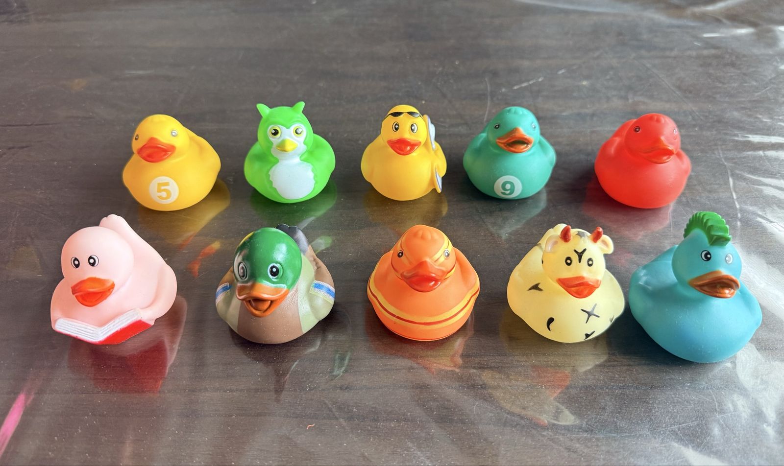 A Set Of 10 Rubber Ducks