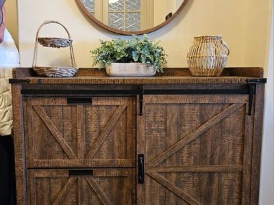 New in box Rustic Wooden Shoe Storage Cabinet