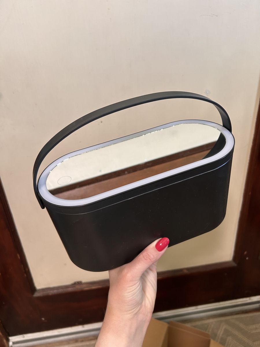 Thinkspace Beauty Storage Case with LED Mirror, Touch Sensor, 90° Rotation, Handle